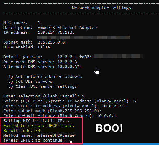 Windows Server Core: Setting a New IP Address For Your DC (including ...