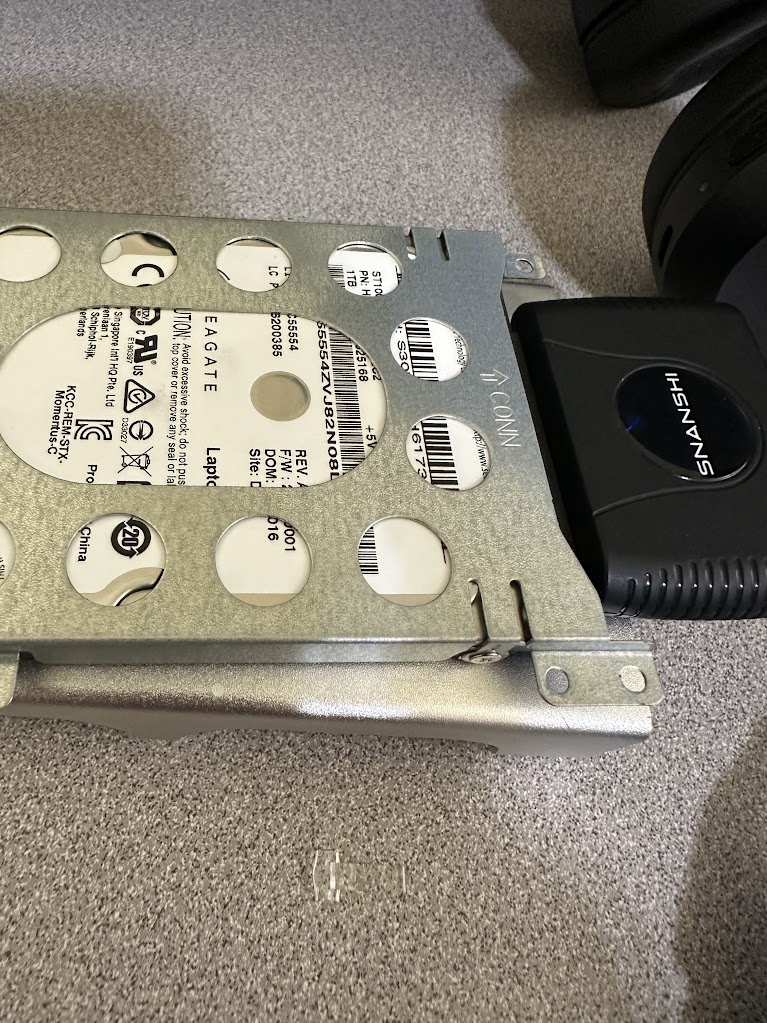 Migrating from physical drive using USB adapter